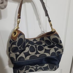 Denim Coach Shoulder Bag